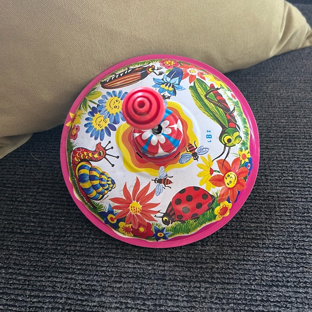 LBZ BOLZ Kreisel Germany VTG Spinning Top Toupie Lady Bug